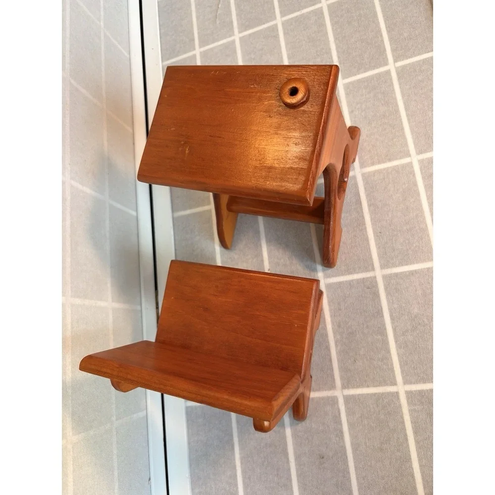 American Girl Doll/Babydoll Primitive School Desk Wooden Heart Cut Outs Handmade